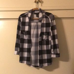 White and black flannel